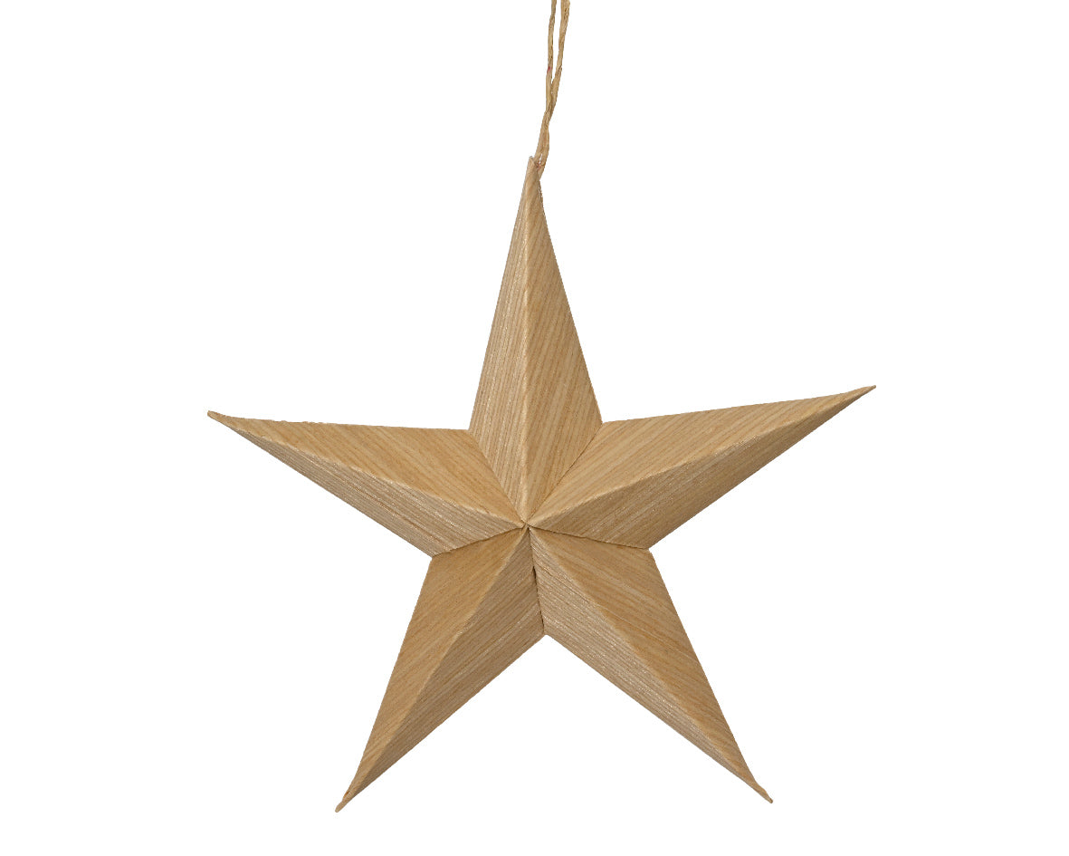 Simplistic Light Brown Paper Hanging Star