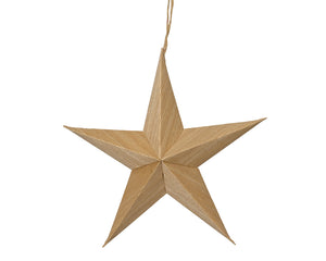 Simplistic Light Brown Paper Hanging Star
