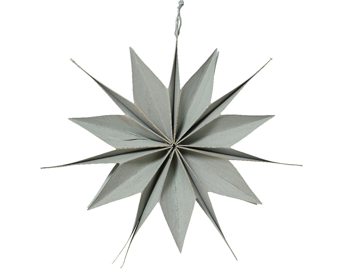 Rustic Soft Green Hanging Paper Star
