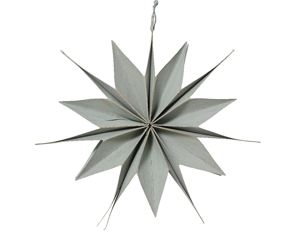 Rustic Soft Green Hanging Paper Star