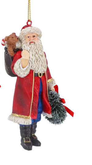 Vintage Santa hanging decorations