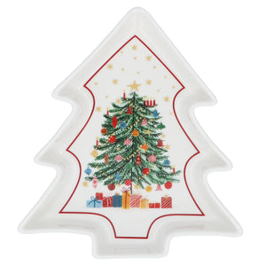 Nostalgic tree shaped new bone china dish