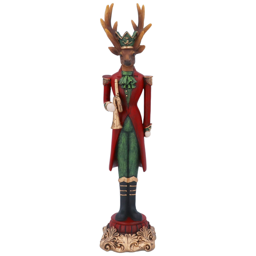 Reindeer trumpeter ornament
