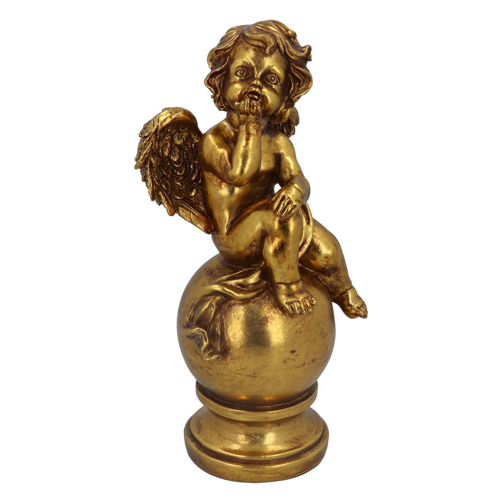 Antique style gold cherub ornament