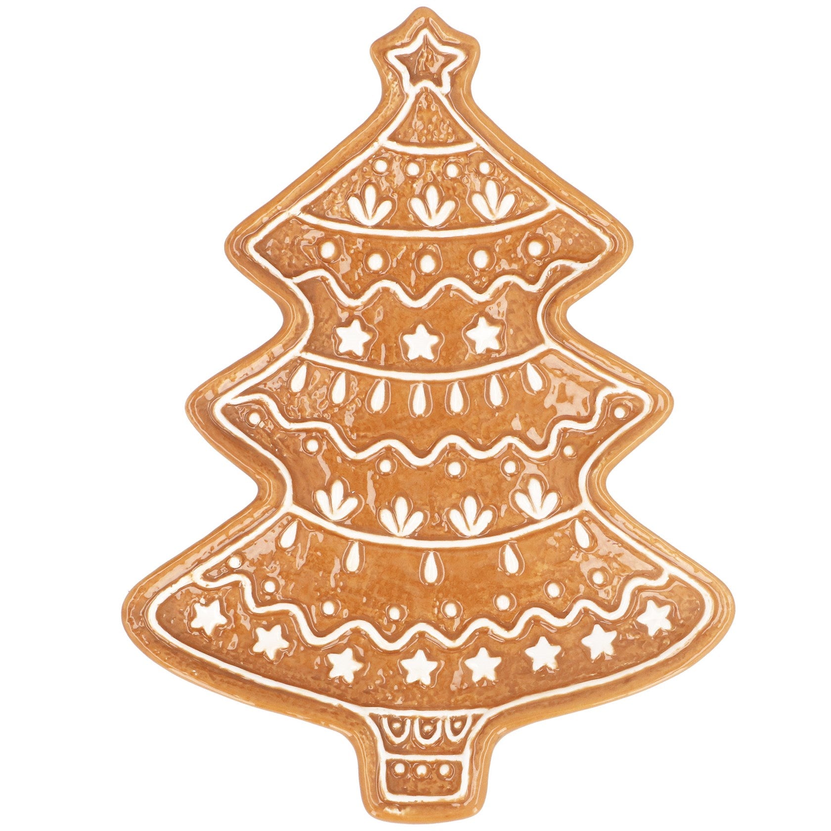Ceramic gingerbread tree plate