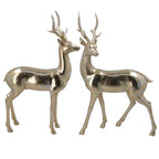Metallic gold stag ornament