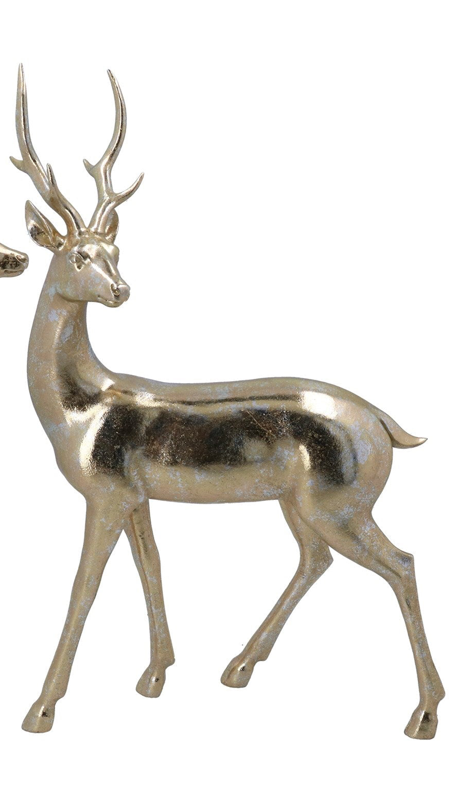 Metallic gold stag ornament