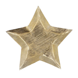 Gold metal star shaped plate