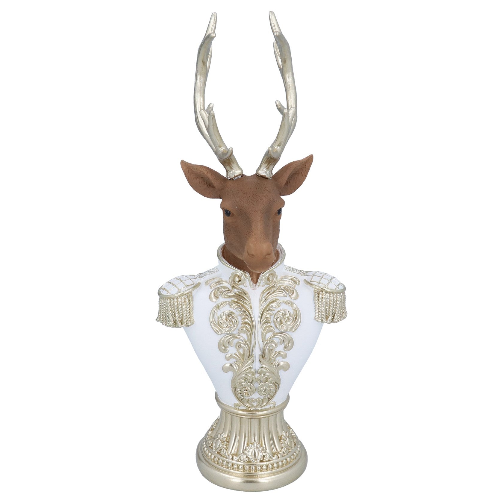 Gold stag bust ornament