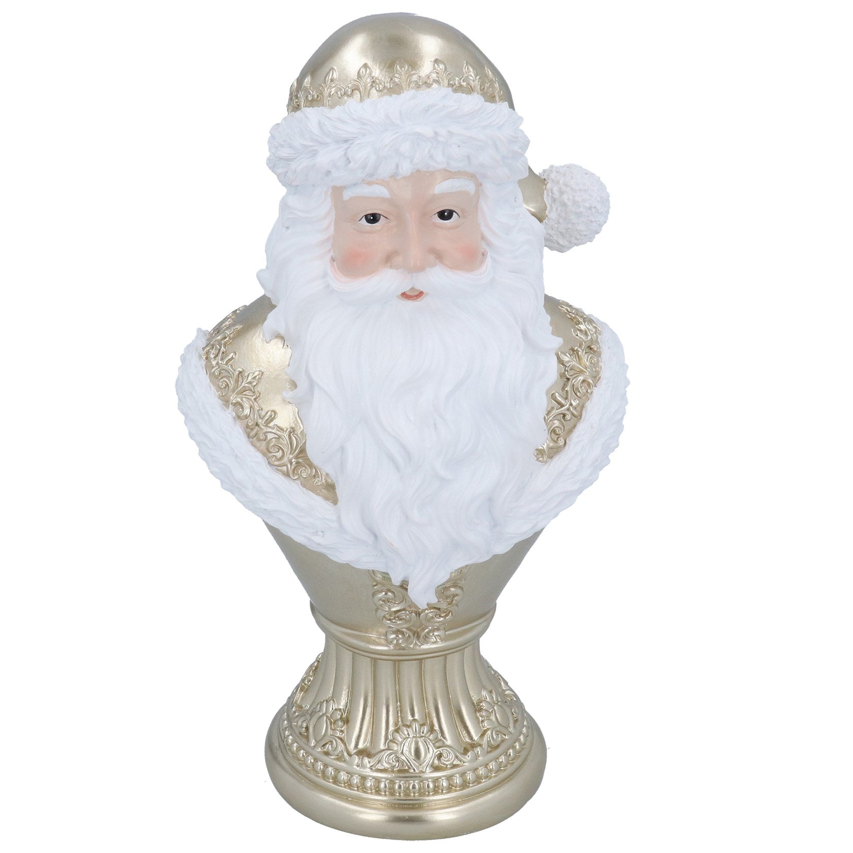 Gold Santa bust ornament