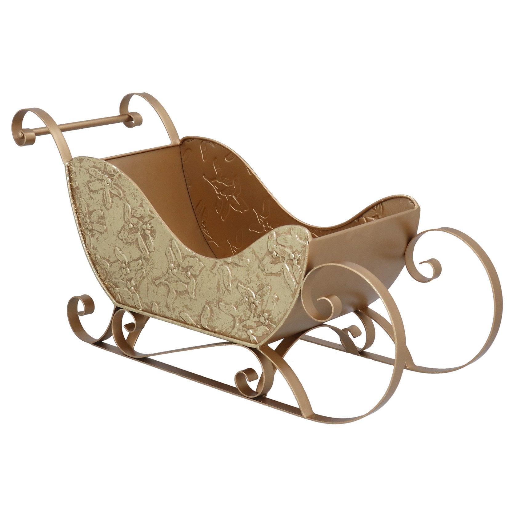 Gold metal sleigh (Large)