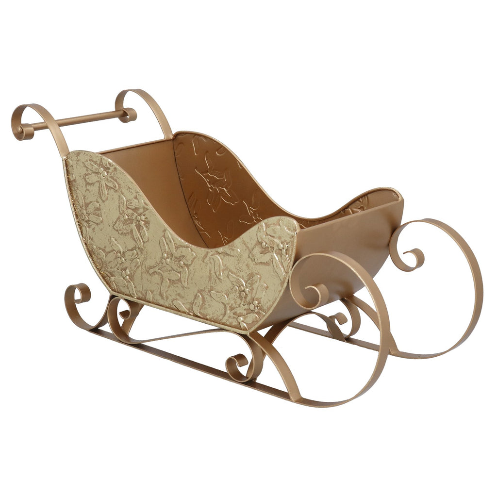 Gold metal sleigh (Large)