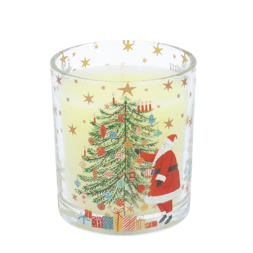 Nostalgic Santa & Christmas tree scented candle (Large)