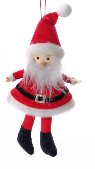 Santa & Mrs Claus dressed hanging decs