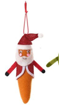 Jingle and joy fabric hanging decs
