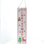 Jingle and joy Merry Christmas tall hanging wooden sign