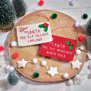 Felt Christmas Eve hanging envelope for Santa