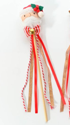 Santa and Rudolph wand with bell