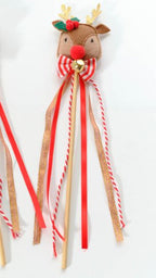 Santa and Rudolph wand with bell