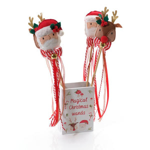 Santa and Rudolph wand with bell
