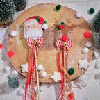 Santa and Rudolph wand with bell