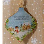 Christmas cottage heart shaped dec