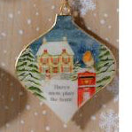 Christmas cottage heart shaped dec