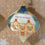 Christmas cottage heart shaped dec