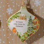 Christmas cottage heart shaped dec
