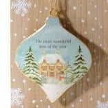 Christmas cottage heart shaped dec