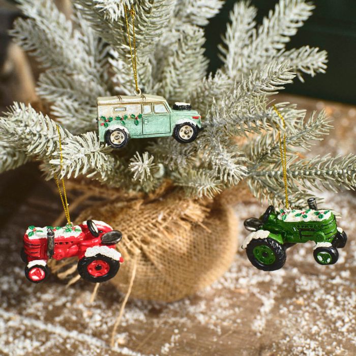 Christmas vehicle hanging decs