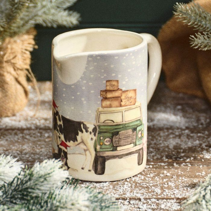 Landy Christmas on the farm stoneware jug