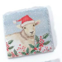 Christmas on the Farm slate coasters