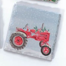 Christmas on the Farm slate coasters