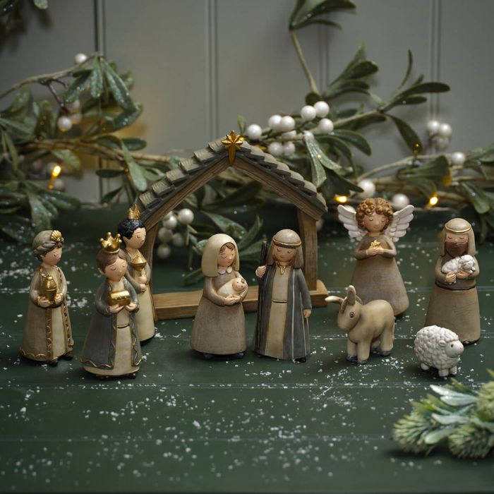With love at Christmas 10 piece nativity set