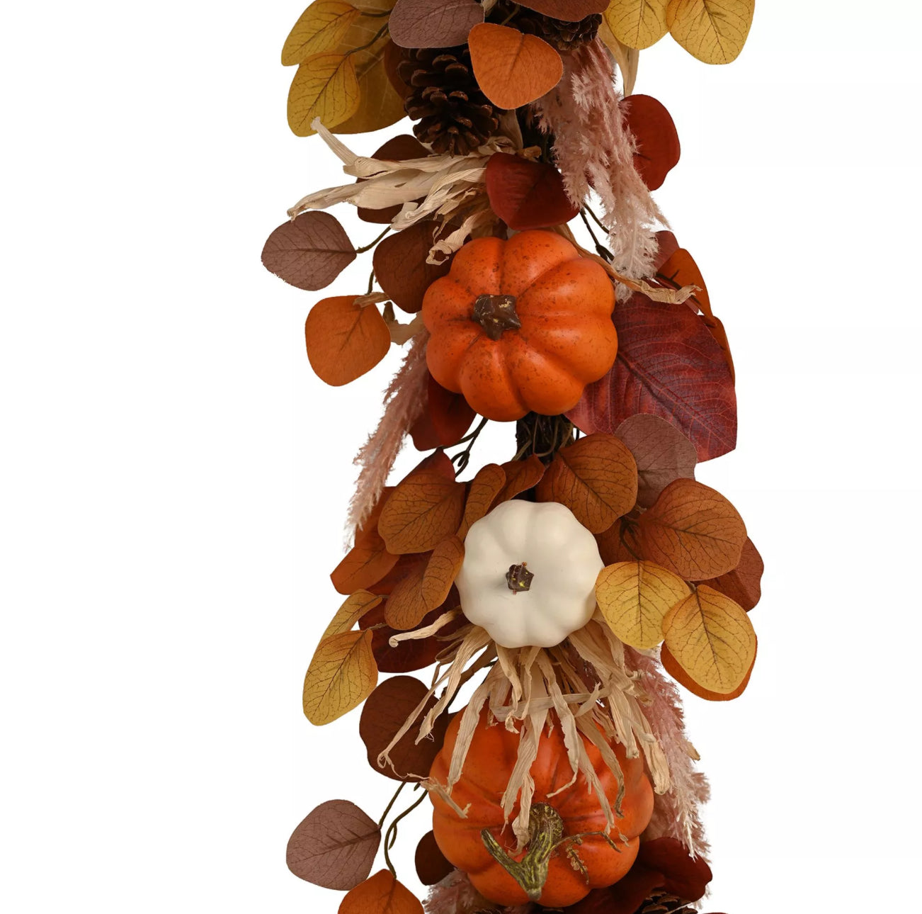 6ft Rustic Autumn pumpkin garland