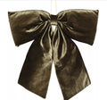 Plush dark green velvet bow (38 x 32cm)