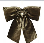 Plush moss green velvet bow (50 x 40cm)