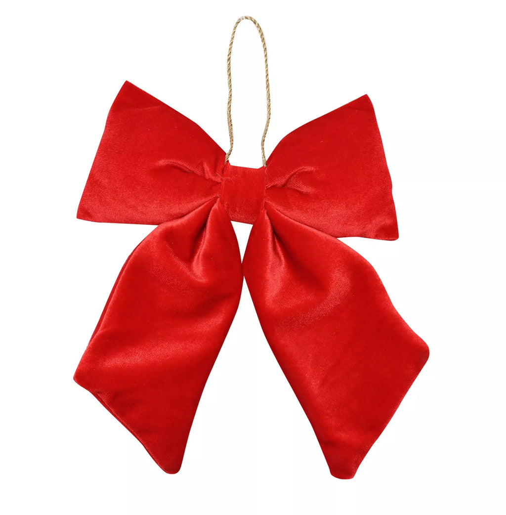 Christmas red velvet touch bow (26cm x 32cm)