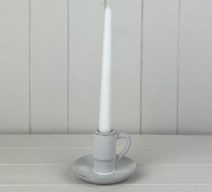 White ceramic candle holder (7.4cm)