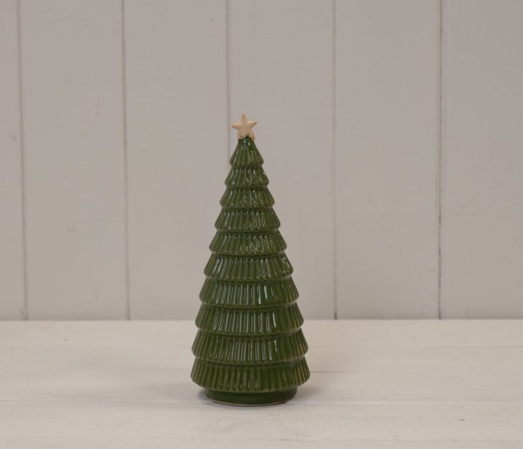 Green ceramic Christmas tree