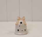 Glazed ceramic light up bell