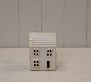 Stone glazed light up ceramic house