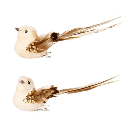 2 pack of champagne gold birds