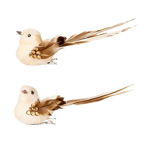2 pack of champagne gold birds