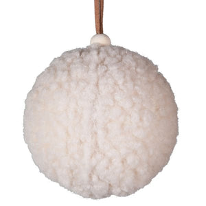 Cute woollen round bauble