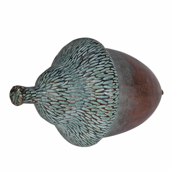 Large verdigris acorn