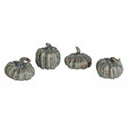 Set of 4 verdigris pumpkins
