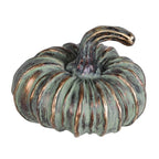 Set of 4 verdigris pumpkins