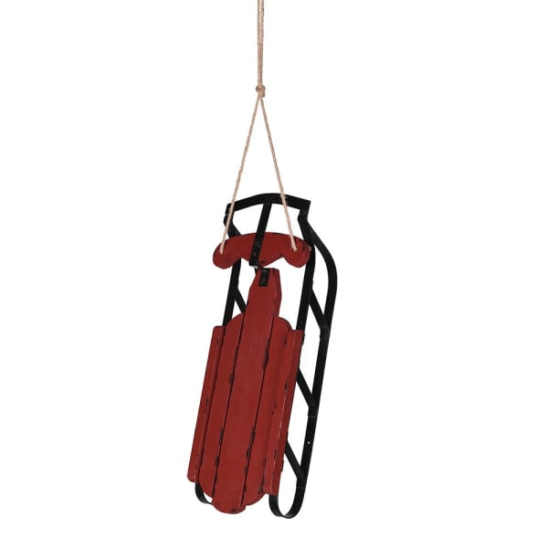 Rustic red sledge